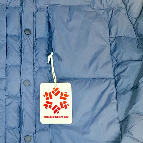Obermeyer Explorer Down Shirt Jacket Mens 2XL Blue Waterproof Puffer $249 NWT - Picture 3 of 6